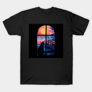 Cat at home in shadows T-Shirt